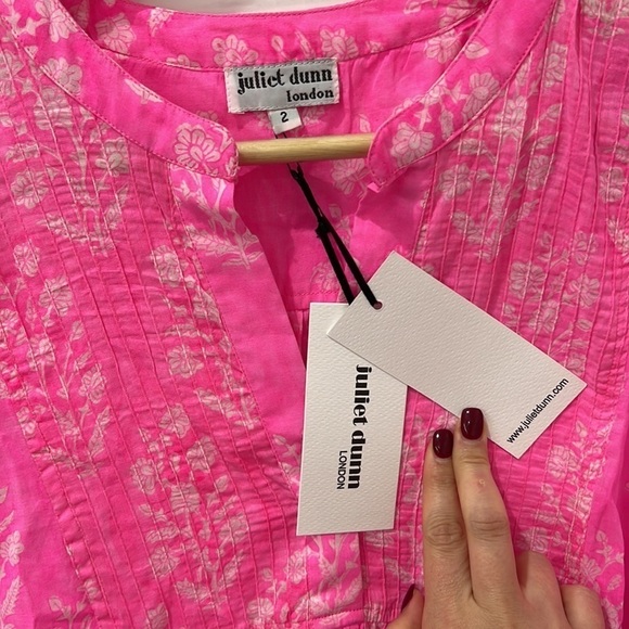 Juliet Dunn | NWT Flare Sleeve Mini Dress in Fuchsia - Size Medium - Picture 7 of 9